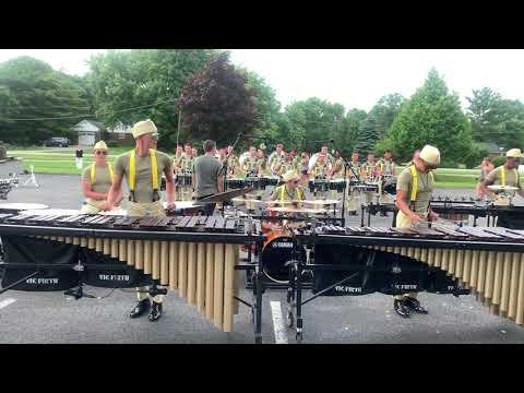 Madison Scouts Percussion in the lot 6 23 19