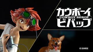 Cowboy Bebop Resin Painted Statue: Ed and Ein [Standard Edition] video 1