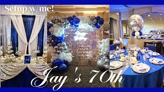 70th birthday party decor | Behind the scenes | Elegant setup for 100 guests #eventplanner #events