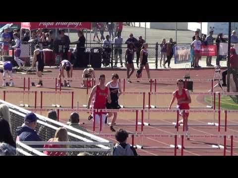 JVB 110m Hurdles vs Huntington Beach 3-23-17 - Los Alamitos Boys