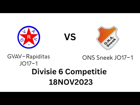 GVAV-Rapiditas JO17-1 vs ONS Sneek JO17-1 (Divisie 6 Competitie 18NOV2023)