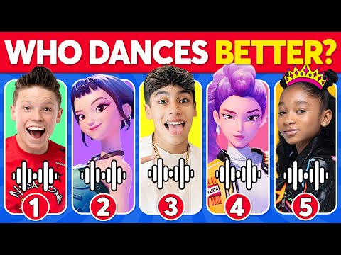 Guess Who Is Dancing? | MattyBRaps, Saja Boys, Like Nastya, Jazzy Skye🎤🎶