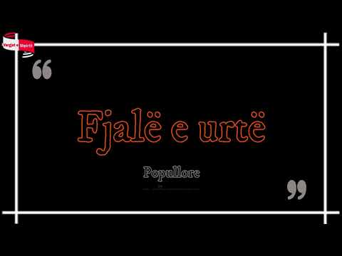 Fjalë e urtë popullore