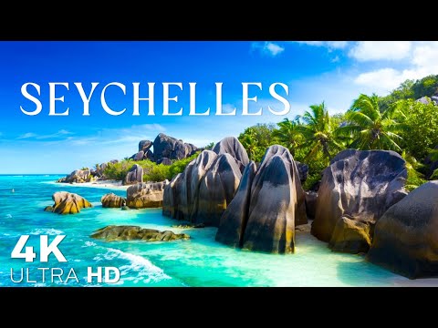 FLYING OVER SEYCHELLES (4K UHD) - Relaxing Music Along With Beautiful Nature Videos - 4K Video HD