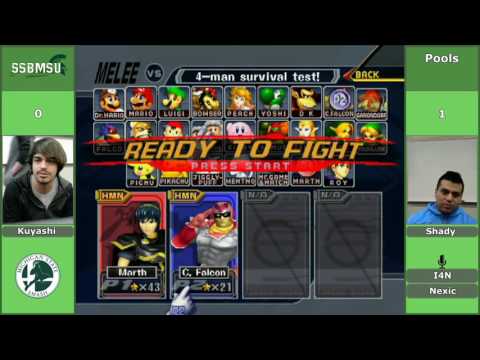 SSBMSU 2 - Shady (Falcon) vs Kuyashi (Marth) - Pools