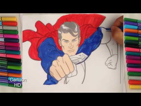 Superman Coloring pages Superheroes - Coloring Pages for Kids - Cartoon HD ✔