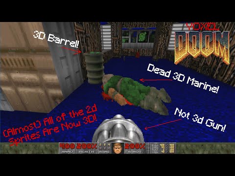 Voxel Doom- (Almost) All of the 2D Sprites Are Now 3D!