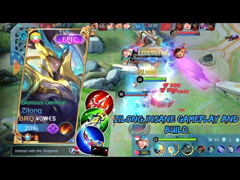 ZILONG BEST BUILD 2021 (INSANE GAMEPLAY BY TOP GLOBAL ZILONG) CHOSEN DEATH #mlbb #ml  #mobilelegends