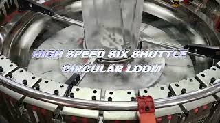 High Speed Six Shuttle Circular Loom youtube video