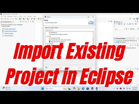Import Existing Project In Eclipse Java