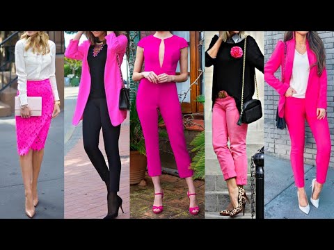 COLORES de MODA 2022 HOT PINK COMBINA ESTE BELLO y ALEGRE COLOR OUTFITS con ROPA de COLOR HOT PINK