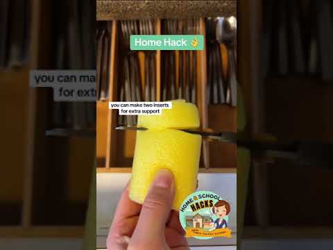 Part of a video titled Keep Your Silverware Tray in Place With This Cheap and Easy Home ...