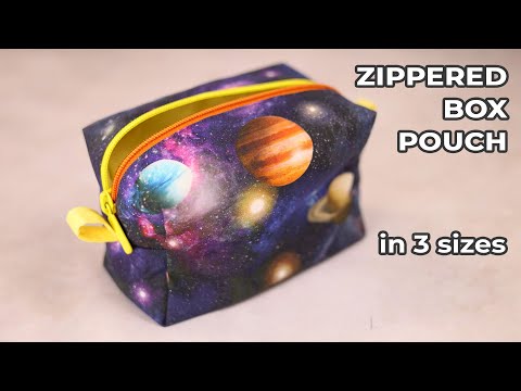 DIY Zippered Box Pouch
