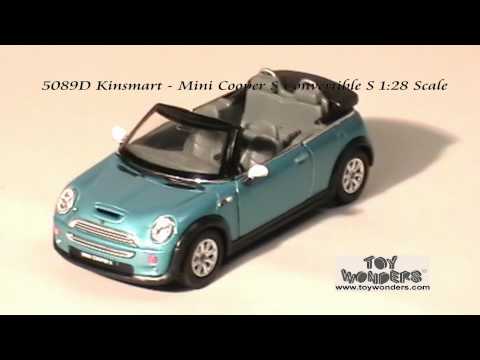 Металлическая машинка Kinsmart 1:28 «Mini Cooper S Convertible» KT5089D инерционная / Микс