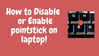 How to Disable or Enable Pointstick on Laptop  || Window 10 || Easy and Simple || smartabout