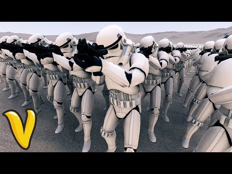 7000 STORM TROOPERS VS 500 JEDI UBES BATTLE! Ultimate Epic Battle Simulator UEBS Mods!