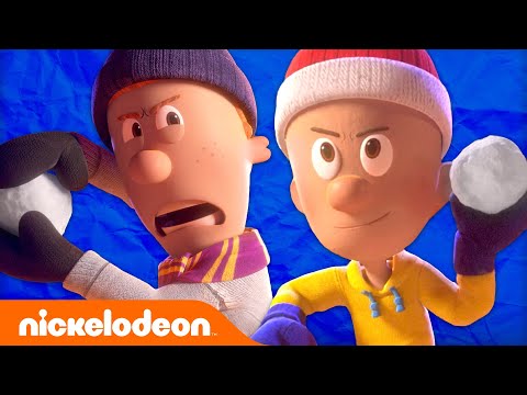 Big Nate Starts a SNOWBALL FIGHT! ☃️ | Nicktoons