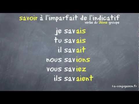 savoir à l'imparfait de l'indicatif - La-conjugaison.fr