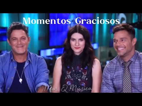 MOMENTOS GRACIOSOS 🤣 DE Alejandro Sanz, Laura Pausini y Ricky Martin #letra #masqmusica