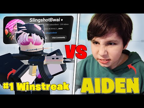 Aiden Takes On #1 SlingShotBwai LIVE in Roblox Rivals