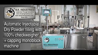 Injectable Vial Dry Powder Filling Machine With Online Weighing System