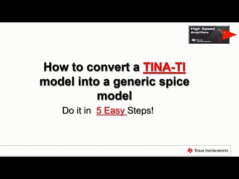 How to convert a TINA-TI model into a generic spice model ▶3:05