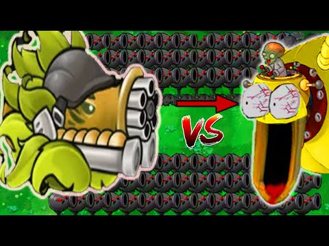 Gatling Pea Turrent Vs All Shroom PvZ Vs Doom Golden Dr Zomboss Plants Vs Zombies | PVZ FUSION HACK