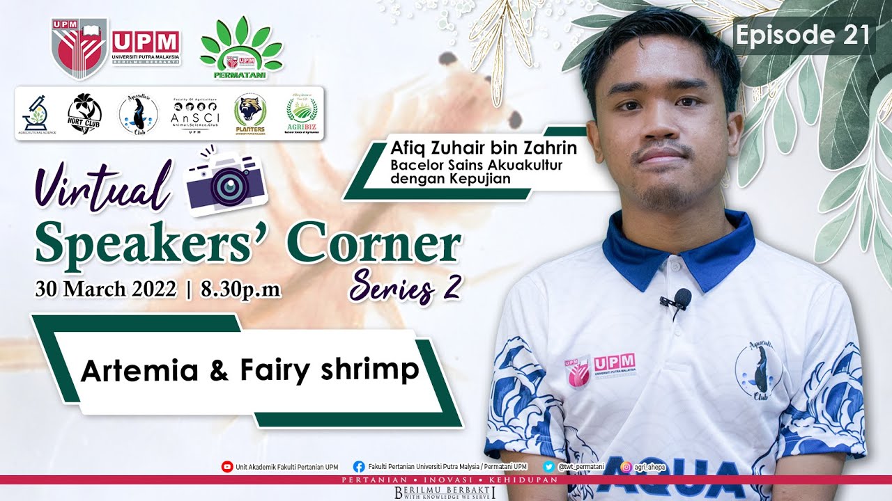 Speakers' Corner Series 2 | Ep 21 - Artemia & Fairy shrimp