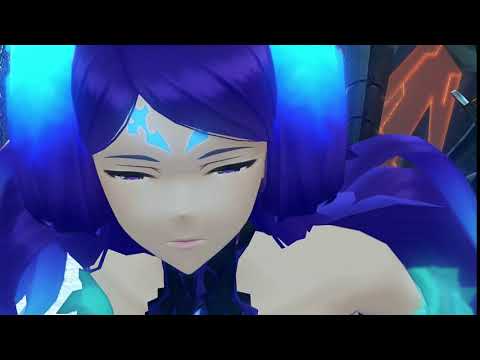 Birghid opens her eyes they're so blue O : . Xenoblade Chronicles 2 .
