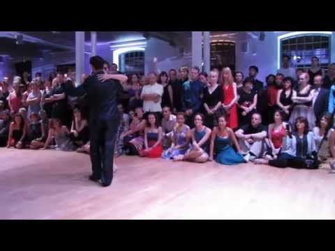  Stefania Colina  and  Juan Martin Carrara  are  dancing  to  the  tango  "  Uno  "  at  Łódź Tango Salon Festival  in  2014