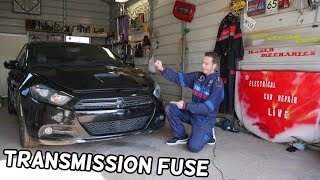 DODGE DART TRANSMISSION CONTROL MODULE FUSE, TCM FUSE, TRANSMISSION FUSE LOCATION