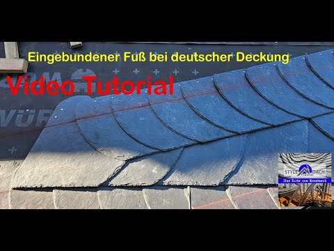 Fußgebinde ansetzen - Schiefer Schuppendeckung - Rathscheck Schiefer - Tutorial