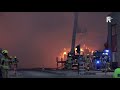 Beelden van de brand bij papierrecyclingbedrijf Dordrecht (Bron: MediaTV)