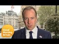 Health Secretary Matt Hancock Disagrees That Brexit Will Be Damaging For NHS | Good Morning Britain