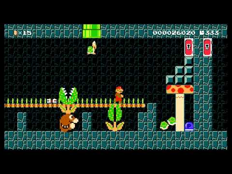 Careful, They Bite Hard: Stage 7 by Tavo ~ SUPER MARIO MAKER ~ NO COMMENTARY 1be