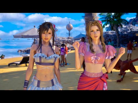 Tifa & Aerith Beach Cutscene (4K) - Final Fantasy 7 Rebirth