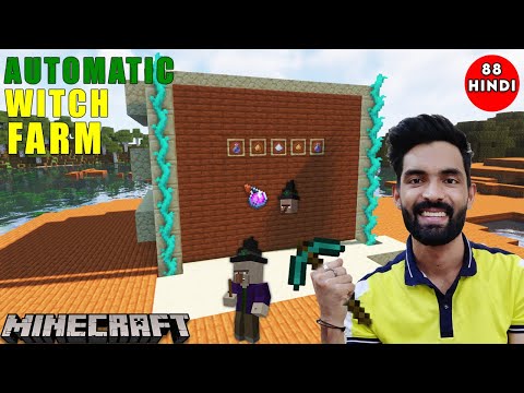 I MADE AN AUTOMATIC WITCH FARM - MINECRAFT SURVIVAL GAMEPLAY HINDI #88