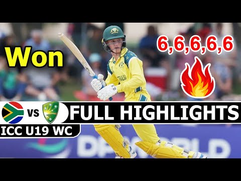 Australia Vs South Africa Full Highlights Icc Under 19 World Cup Match 2026 | Aus Vs SA Highlights