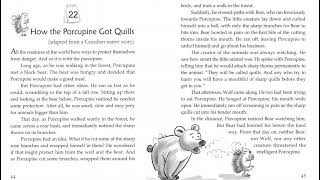 One Story A Day Level 3 Book 1 Day 22 How The Porcupine got Quills
