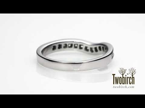 0.25 Ct. Round Fifteen Stone Channel Set Contour Wedding Ring -TwoBirch - TB-CR-0007-WG-E