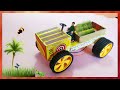 Diy How To Make Matchbox And Cardbord Tractor Loaded And Track Loaded At Home Science Project