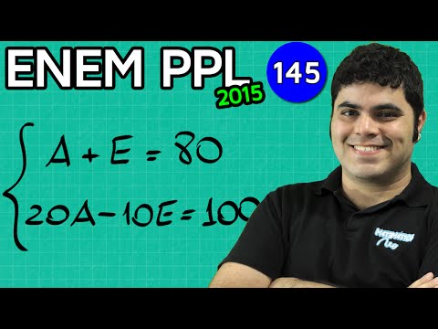 ENEM PPL 2015 Mathematics #10 - System of Equations and Target Shooting