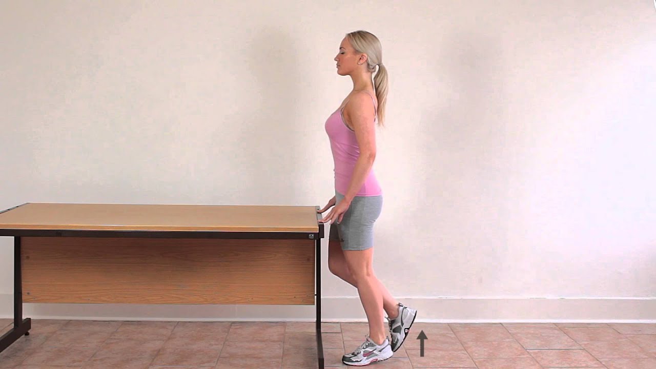 Calf raises one leg - YouTube