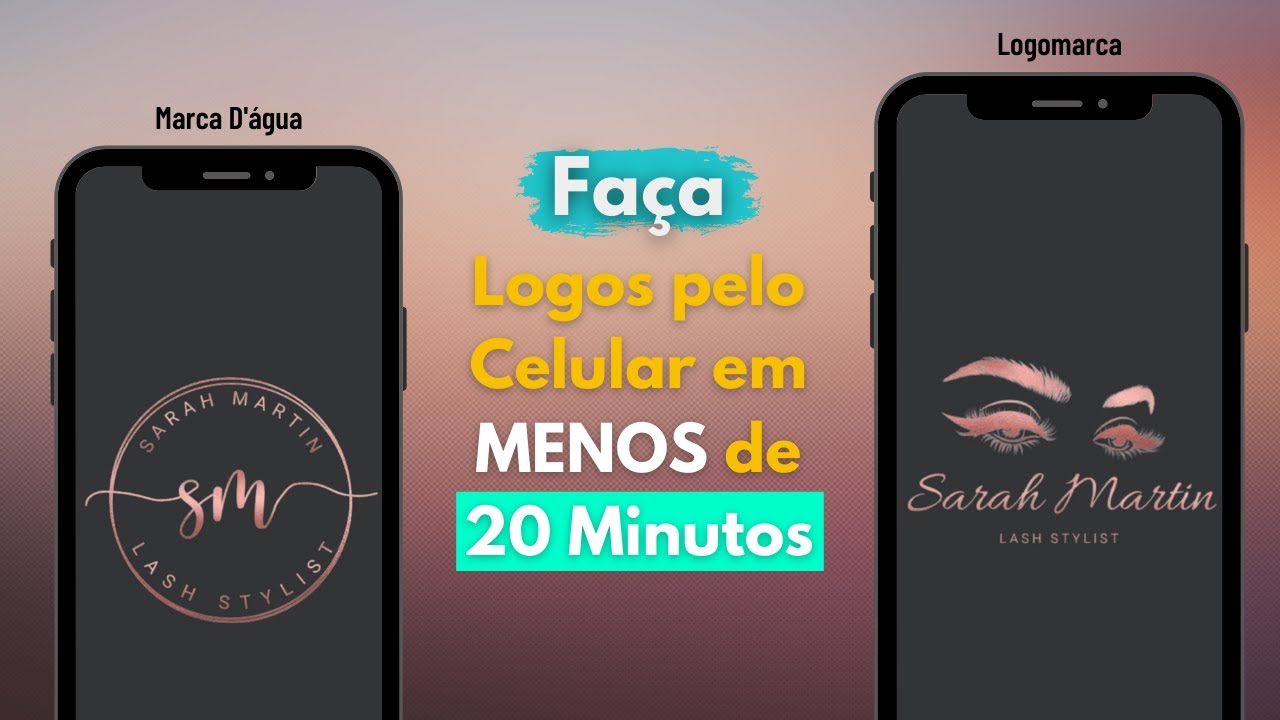 ✅ COMO FAZER LOGOMARCA + MARCA D'ÁGUA PELO CELULAR | [Fácil e Grátis]