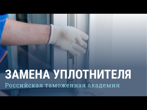 Замена уплотнителя в Российской таможенной академии от компании "Московский оконный сервис"