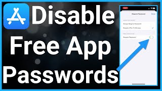How To Turn Off Password For Free Apps