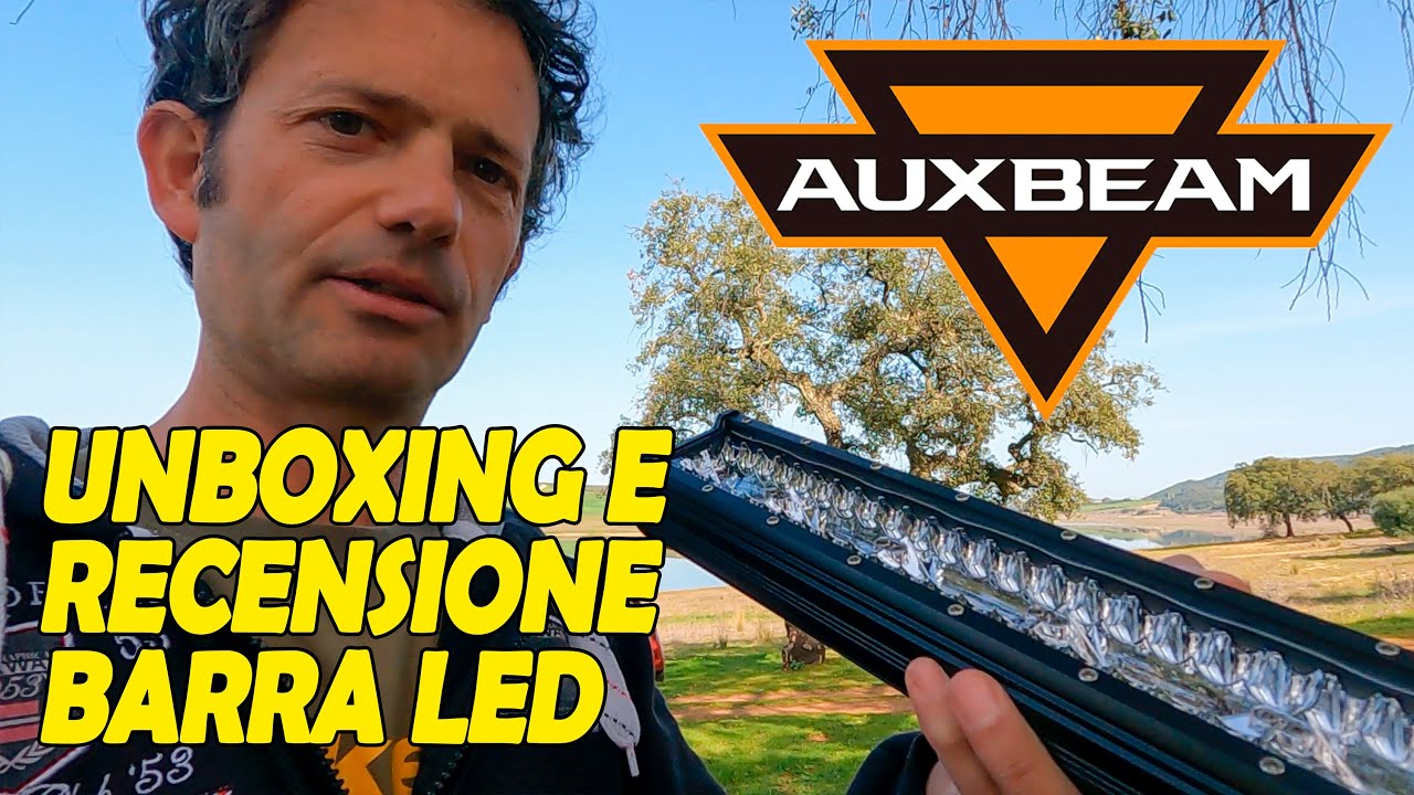 Unboxing e recensione torcia da testa e barra a led AUXBEAM | Off road - 4x4 - overland - van4x4
