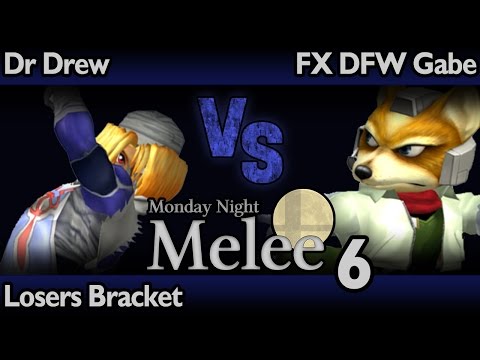 MNM6 Melee - Dr Drew (Sheik, Marth) vs FX DFW Gabe (Fox) - Losers Bracket