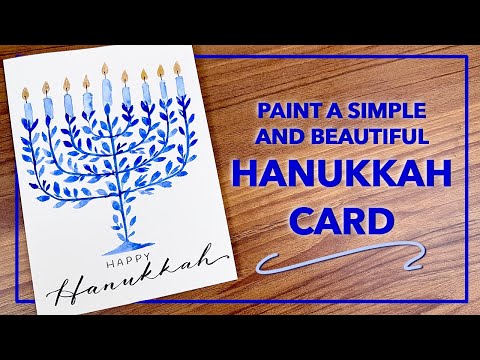 Paint A Beautiful And Easy Watercolour Card For Hanukkah! 🕎