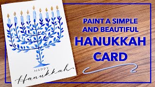 Paint A Beautiful And Easy Watercolour Card For Hanukkah! 🕎